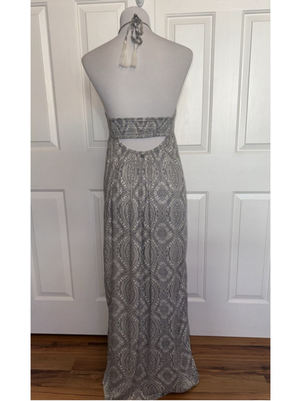 Rip Curl Boho Embroidered Maxi Dress Halter Festival Indie Summer Beachy Slit - Picture 2 of 12